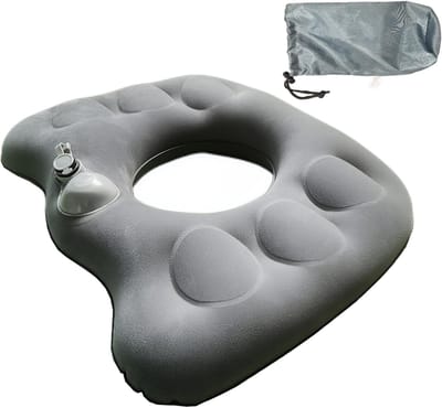Zitring voor Coccyx Verlichting, Ideaal voor Hemorrhoïden en Stijfheid, Geschikt voor Rolstoelen, Grijs
