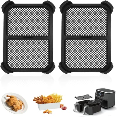Siliconen Spatdeksel voor Airfryer Accessoires, Bescherming voor Verhittingsspoel en Ventilator, Geschikt voor Dual Zone Modellen