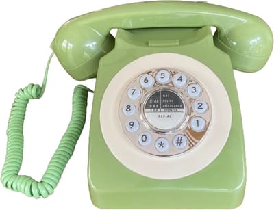 CT8019B Retro Vaste Telefoon - Druktoets - Mechanische Rinkelbel - Groen