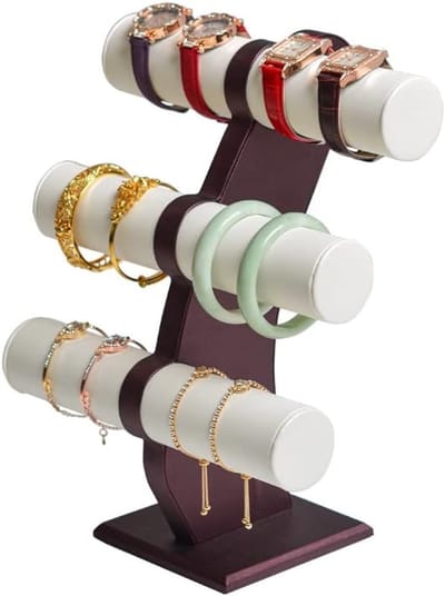 Sieradenhouder T-Bar - Armbanden Display - Sieraden Organiseren - Twee of Drie Lagen - Niet Gespecificeerd - Zwart