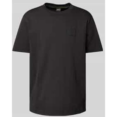 T-shirt met labelpatch, model 'DropNeedle'