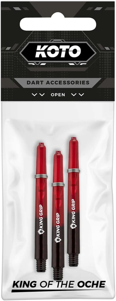 KOTO King Grip Colors Red Black - Dart Shafts Short