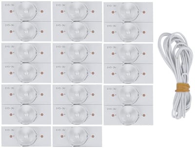Dailygoods - Lampkralen - 3V Lampkralen - Hoge helderheid - 20 stuks - Geschikt voor LED TV Reparatie - Kwaliteit en duurzaamheid