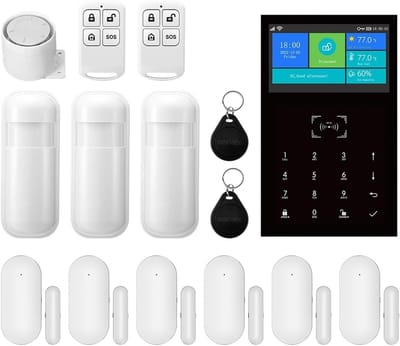 Slim Alarm Systeem - Thuisbeveiliging Set - Inbraakpreventie Thuis - App Bediening Op Afstand - 4.3 Inch Touchscreen - Set 4