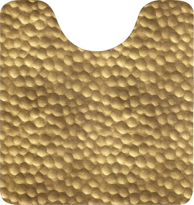 WC mat met uitsparing 55x60 cm - Antislip - Metaal - Dynamisch - Goud - Toiletmat met uitsnijding - Vloermat - Douchemat - Toilet tapijt - Toiletmatten