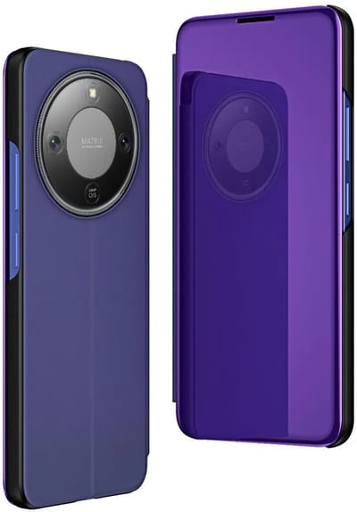 Hoesje geschikt voor HONOR Magic8 Lite - Phonesta Smart View Mirror Book Case - Indigo