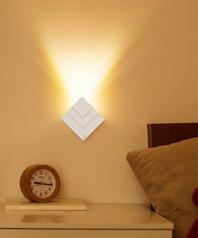 800mAh Bewegingssensor Wandlamp - Oplaadbare LED-wandlamp met magnetische plakstrip, voor hal, trap, kast - Zwarte behuizing