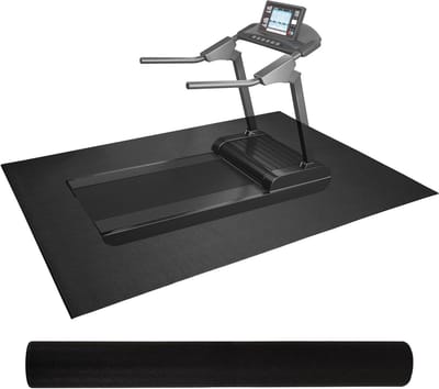 BalanceFrom Fitness 15 x 20 cm dikke hoge dichtheid gemakkelijk onderhoud fitnessapparatuur mat voor vloerbescherming tegen zware fitnessapparatuur, zwart