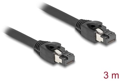 Delock RJ45 Network Cable Cat.8.1 S/FTP 3 m up to 40 Gbps black