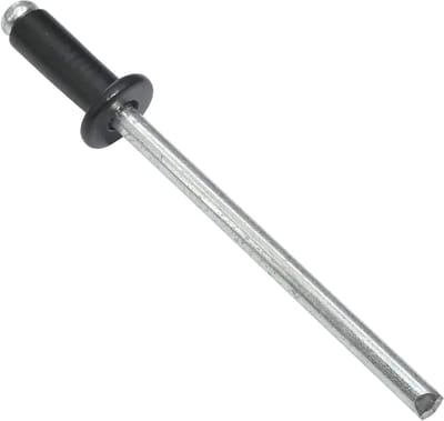 Set van 50 Standaard Klinknagels Ø4x10mm Zwart RAL 9005 - Metaal