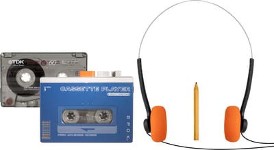 Bluetooth Auto Reverse Cassette Speler - Blauw