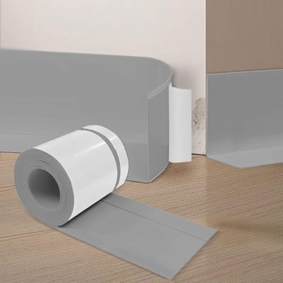 Dailygoods- PVC Plint Flexibel - Zelfklevende Plinten - Zachte Plint - Geschikt Voor Keuken/Badkamer - Hoogwaardig PVC - Snijden Tot Lengte