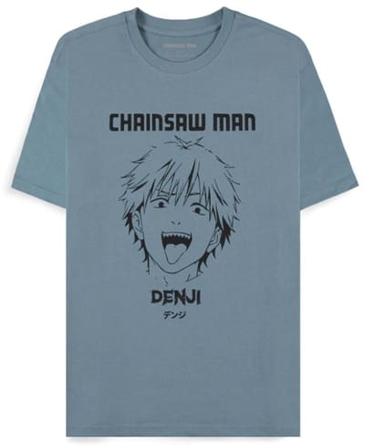 Chainsaw Man - Denji Heren T-shirt - S - Blauw