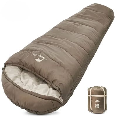 Mosh Stories Mummieslaapzak – Lente, Herfst & Winter - Slaapzak - Warm Polyester - Volwassenen - Comfort 0°C tot -10°C - Bruin
