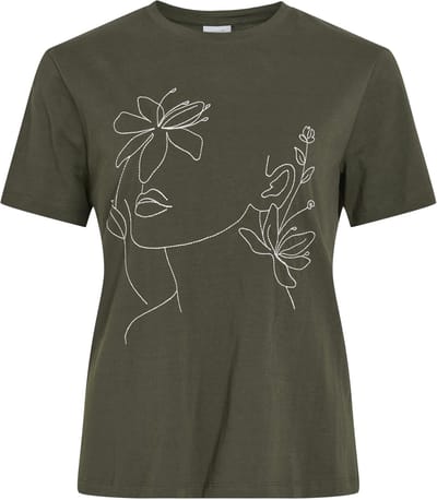 VILA - VISYBIL O-NECK S/S ARTISTIC TOP - Dames - T-shirts