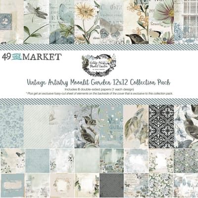 49 And Market - Vintage Artistry Moonlit Garden Collection Pack 12"X12"
