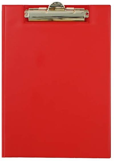 TRES Clipboard Map A5 Rood - Stevig PVC met Klem