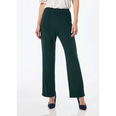 Comfortabele slinky broek VERA - smaragd - Gr. 19 van Goldner Fashion