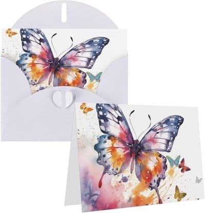 Wenskaarten met Envelop - Blanco Notitiekaarten - Feestelijke Groeten - Dubbelzijdige Parelmoer Afwerking - 10 x 15 cm - Wit