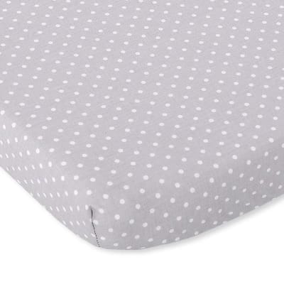 My Sweet Baby Hoeslaken Polka Dots Grijs-Peuter (70 x 140 cm)