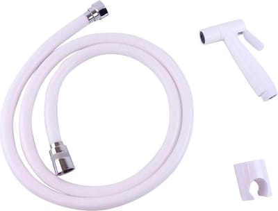 WillieJan Knijp handdouche Set 2026 – RVS – Wit – Sprayer, Slang en Ophangbeugeltje