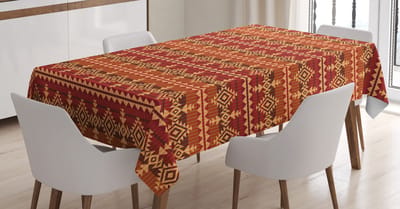 ABAKUHAUS – Mexikaanse Tafellaken Aztekenprint – 140×240 cm – wasbaar