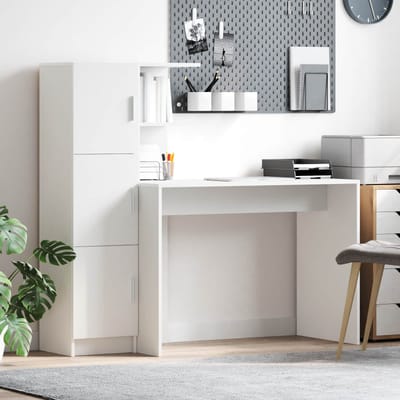 vidaXL - Bureau - Wit - 133.5 - x - 50 - x - 124 - cm - 2 - st