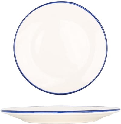 Bonna Dessertbord - Linea Blue - Porselein - 21 cm - set van 6