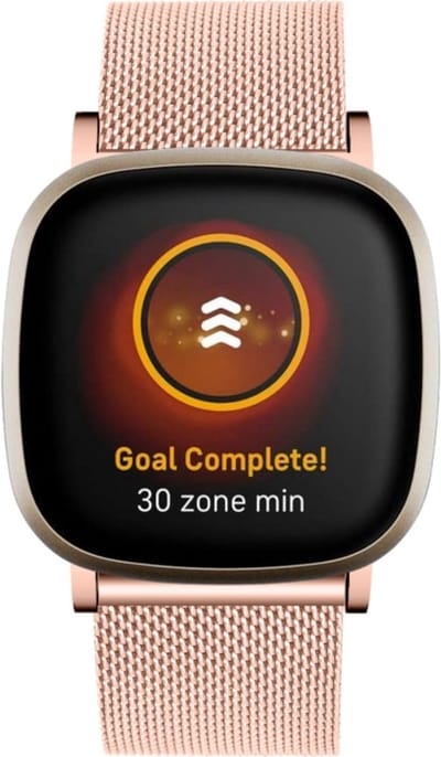 Milanees bandje - geschikt voor Fitbit Versa 4 / Sense 2 - rosegoud