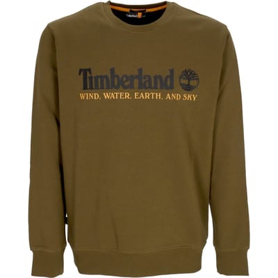 Wwes Crewneck Bb herensweatshirt met ronde hals donker olijfgroen