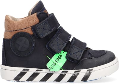 Shoesme Ur21w043 Hoge sneakers - Leren Sneaker - Jongens - Blauw - Maat 22