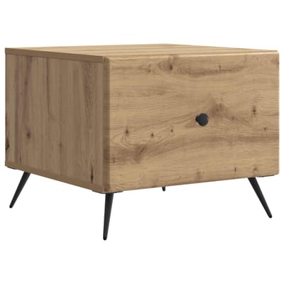 vidaXL - Salontafel - Artisanaal - eiken - 49 - x - 50 - x - 40 - cm - Bewerkt - hout