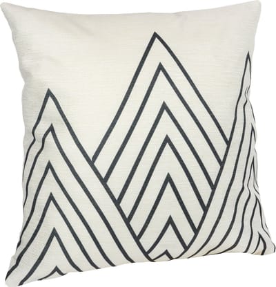 QUVIO Sierkussen met driehoek patroon - Gevuld - Sierkussens voor binnen - kussentjes bank - Kussentjes - Sierkussens vierkant - Gevulde sierkussens - Sierkussens beige - Figuren sierkussens - Sierkussens - 45 x 45 cm - Polyester - Zwart/Beige
