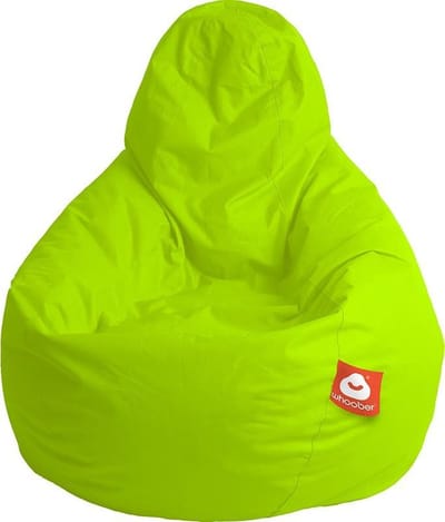 Whoober peervorm zitzak Barça outdoor Limegroen - Wasbaar - Voor binnen en buiten
