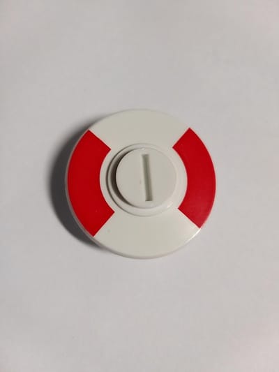 Deltafix plaatje wc-douche 8mm rood-wit 1 stuks toilet vrij/bezet