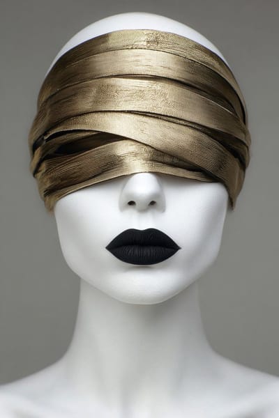 Glasschilderij Vrouw met gouden hoofdband
