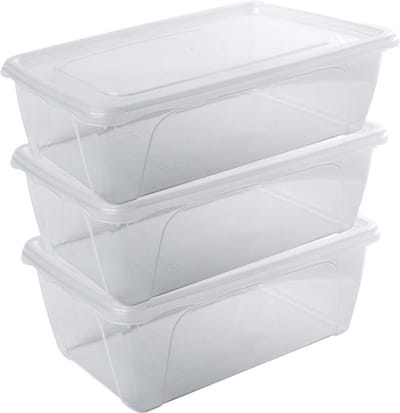 Vershoudbakje - 5x - hoog/diep - transparant - 1 liter - 18 x 12 x 7 cm - vershouddoos - Vienna - bakje - Mealprep