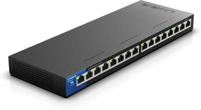 16-Port Gigabit Switch met PoE+ voor Bedrijven en Huizen - Tot 1000Mbps Ethernet Switch