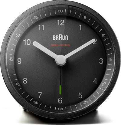 Braun BC07B-DCF - Wekker - Analoog - Radiogestuurde tijdsaanduiding - Wit - Zwart