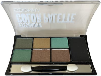 D'Donna - Color Palette Oogschaduw - Planet Verde - Groen/Goud/Bruin/Zwart - 1 doosje met applicator en spiegeltje