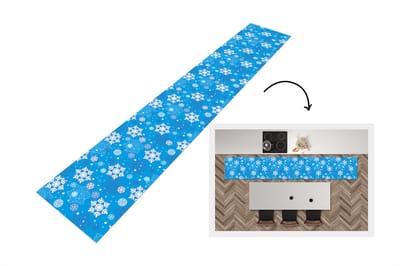 Keukenloper - Loper keuken - Sneeuwvlok - Winter - Kerst - Patronen - 300x50 cm - Keukenloper vinyl