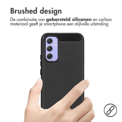 imoshion Hoesje - Geschikt voor Samsung Galaxy A54 (5G) - Brushed Backcover - Zwart