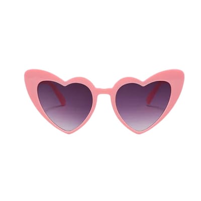 Hartjes zonnebril - Roze - Gekke brillen voor festival & rave - Stevig montuur
