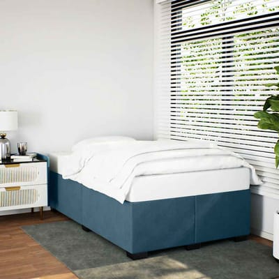 vidaXL - Bedframe - fluweel - blauw - 120x200 - cm