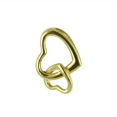 New Bling 9NBSAM-G190701 Gouden Hangertje - Hartjes - 8,3 x 6,3 mm - 14 Karaat - Bedel - Goud