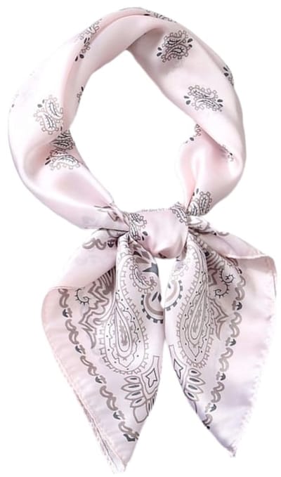 Dames sjaaltje Roze gebloemd - Vierkant 70x70 cm | Youhomy accessoires Fashion Vierkante Sjaal voor Vrouwen | Neksjaal | Silk feeling Paisley print | Dames Halsdoek | Stewardess Sjaaltje| Cadeau voor moederdag