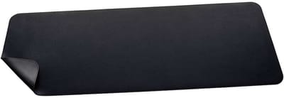 Bureauonderlegger, oprolbaar, waterdicht, antislip, hoogwaardig kunstleer, zwart, dubbelzijdig, 80 x 30 cm, slechts 2 mm dik