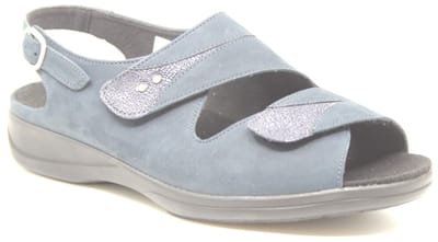 Solidus -Dames - blauw donker - sandalen - maat 38.5