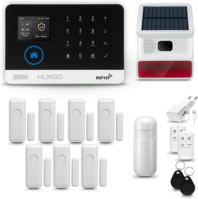 Draadloos Alarmsysteem - Home Security Kit - Huis Beveiligen - Dubbele Connectiviteit - 18.5 x 12.5 cm - Wit