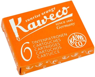 Kaweco Vulpen Inktpatroon - Per 6 stuks - Sunrise oranje